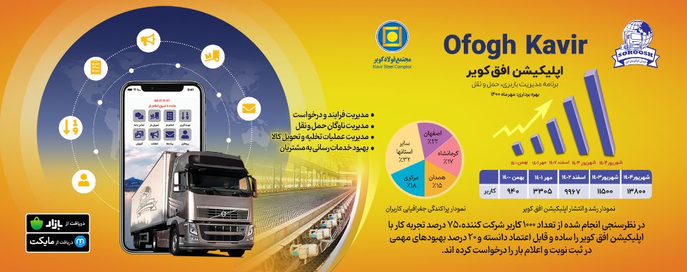 اپلیکیشن تخصصی حمل بار "افق کویر" 